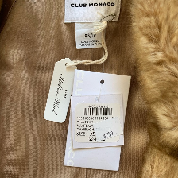 NWT Club Monaco Vera Coat size xs/tp - Picture 4 of 5